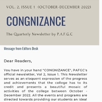 COGNIZANCE; Vol 2, Issue 1  